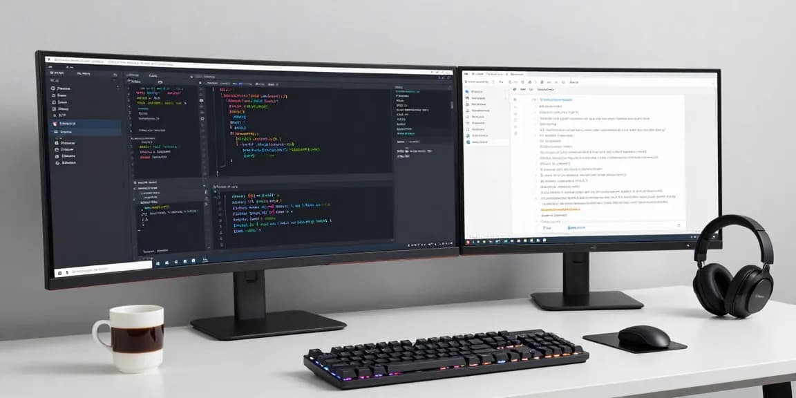 gi8ee platform showcasing innovative software development with modern workspace setup including coding tools and cloud computing.