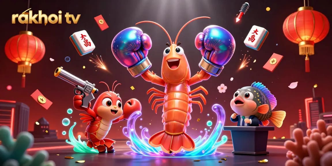 Experience thrilling action with Rakhoi TV showcasing vibrant casino elements and lively underwater characters.