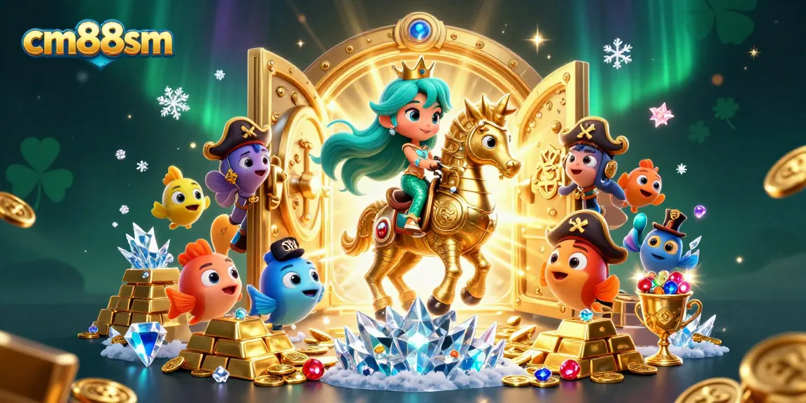 cm88sm features an engaging casino scene with a mermaid princess and treasure elements.
