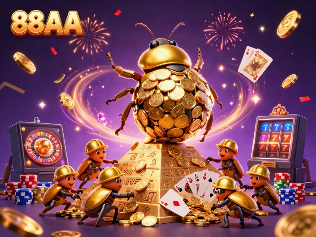 Experience thrilling wins at 88 AA with golden coins, casino games, and high-energy visuals.