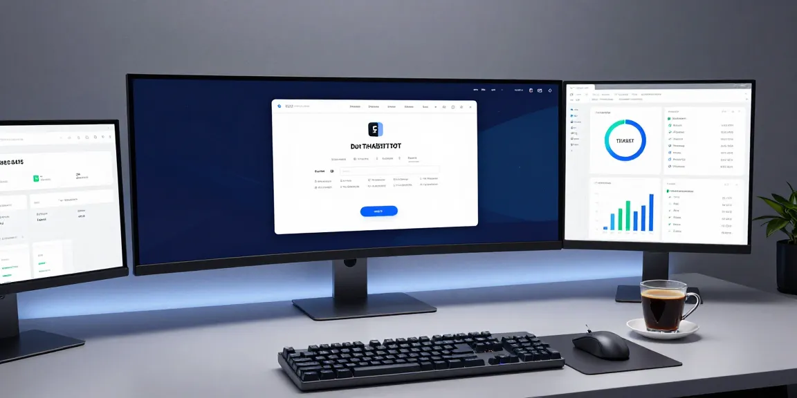 THABET software development workspace with advanced analytics dashboards and innovative SaaS solution setup.