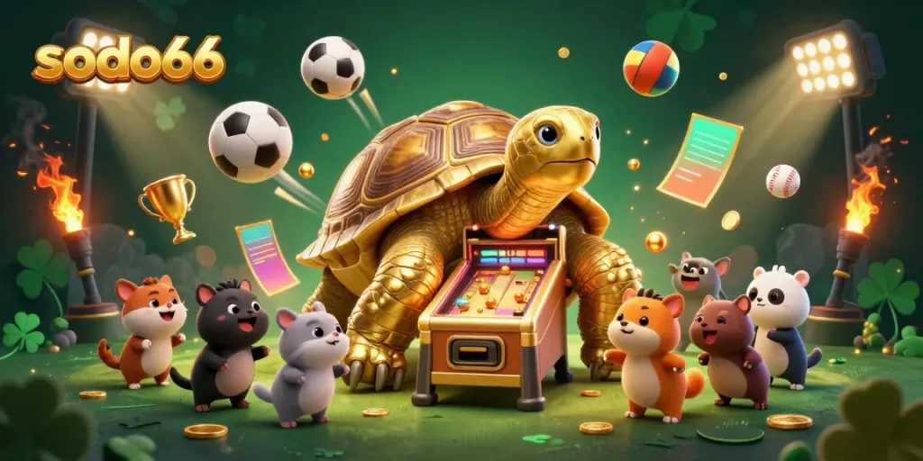 Sodo66 players enjoying a pinball machine experience with sports elements, promoting excitement in online gaming.