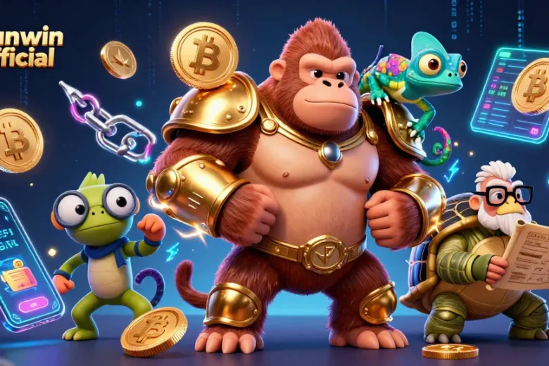 Experience thrilling gameplay at Sunwin Official with vibrant casino characters and glowing digital elements.