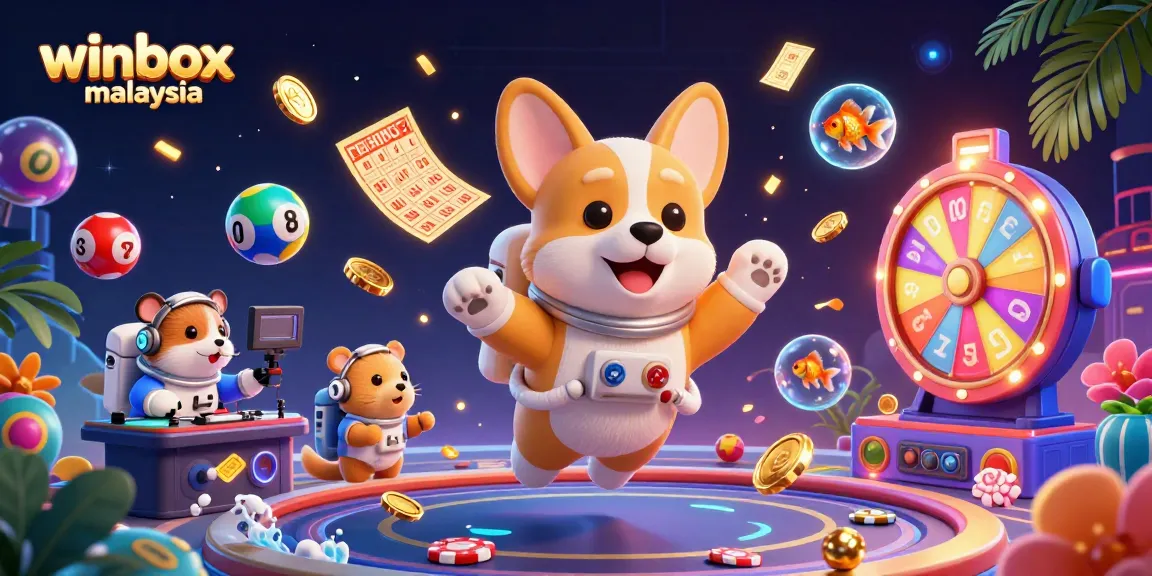 Engage in exciting gameplay on winbox malaysia with vibrant animated characters and casino elements.