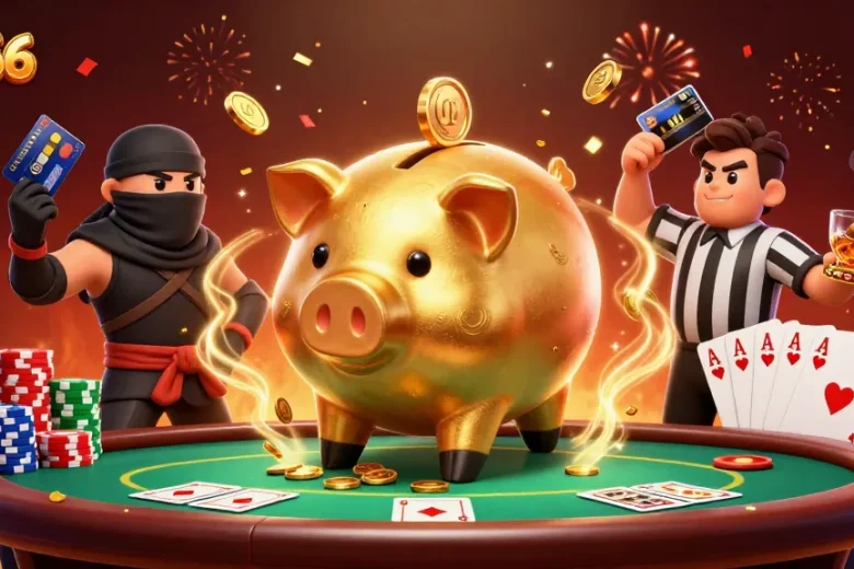 Engage in thrilling gameplay at kim66 with a vibrant casino scene featuring animated characters and dynamic elements.