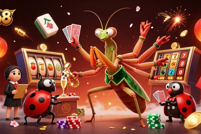 Experience the excitement of gaming at C168 with vibrant 3D casino characters and elements.